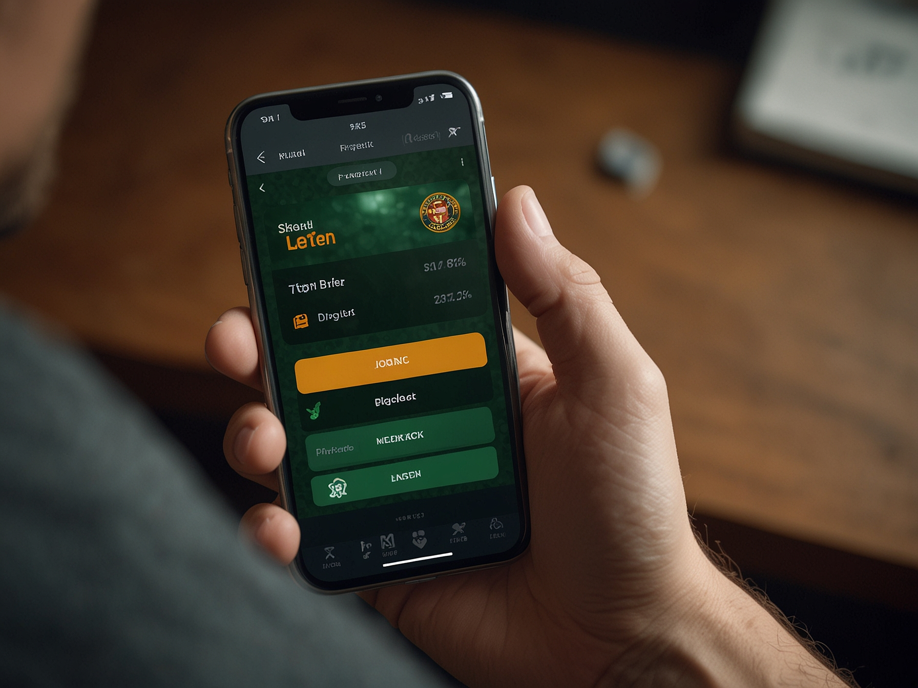Aplicación móvil de Ecuabet en pantalla de smartphone